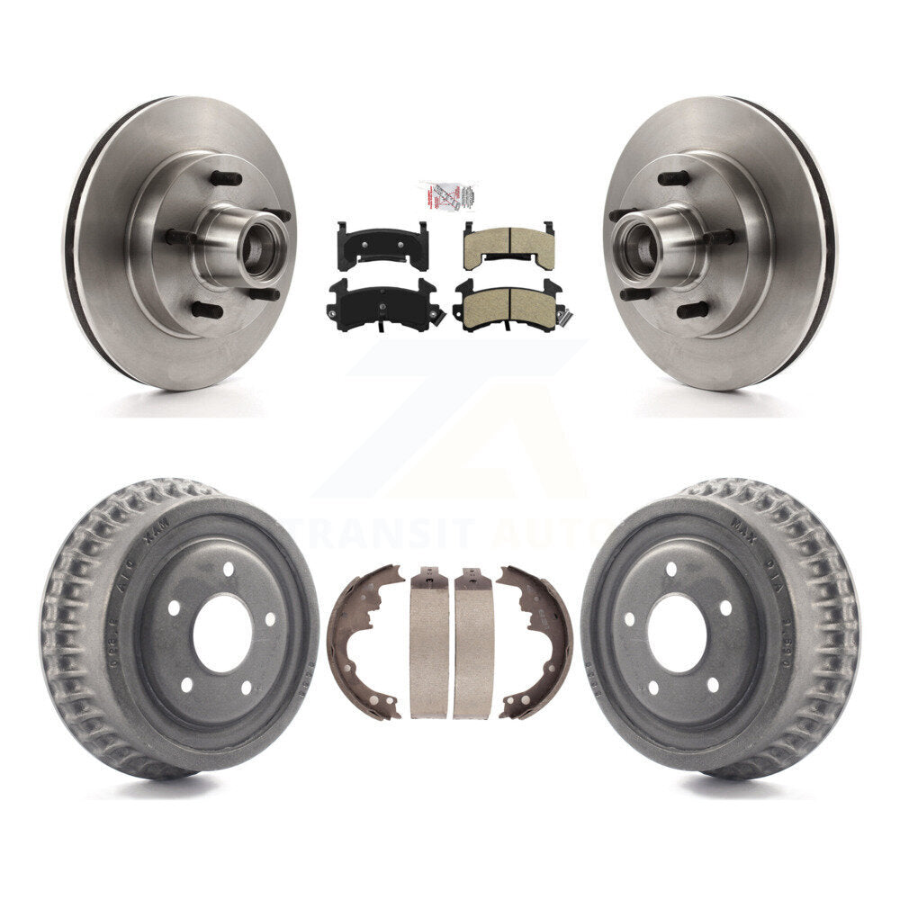 Front Rear Brake Rotor Semi-Metallic Pad & Drum Kit For Chevrolet Camaro Pontiac Firebird K8A-105402