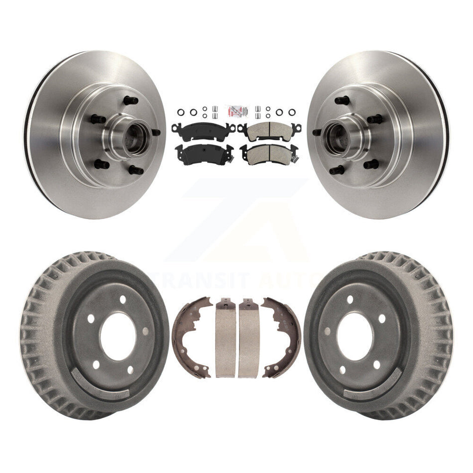 Front Rear Disc Brake Rotor Hub Semi-Metallic Pad Drum Kit For Chevrolet Astro GMC Safari K8A-105403