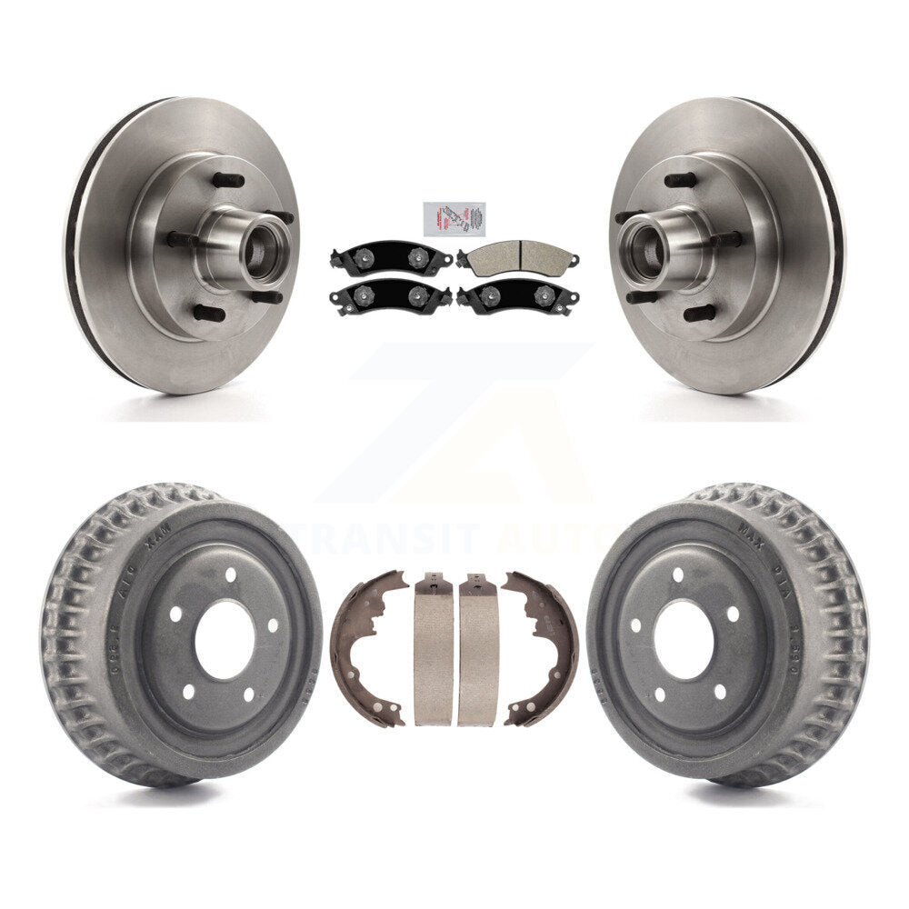 Front Rear Brake Rotor Semi-Metallic Pad & Drum Kit For Chevrolet Camaro Disc rear brakes K8A-105404
