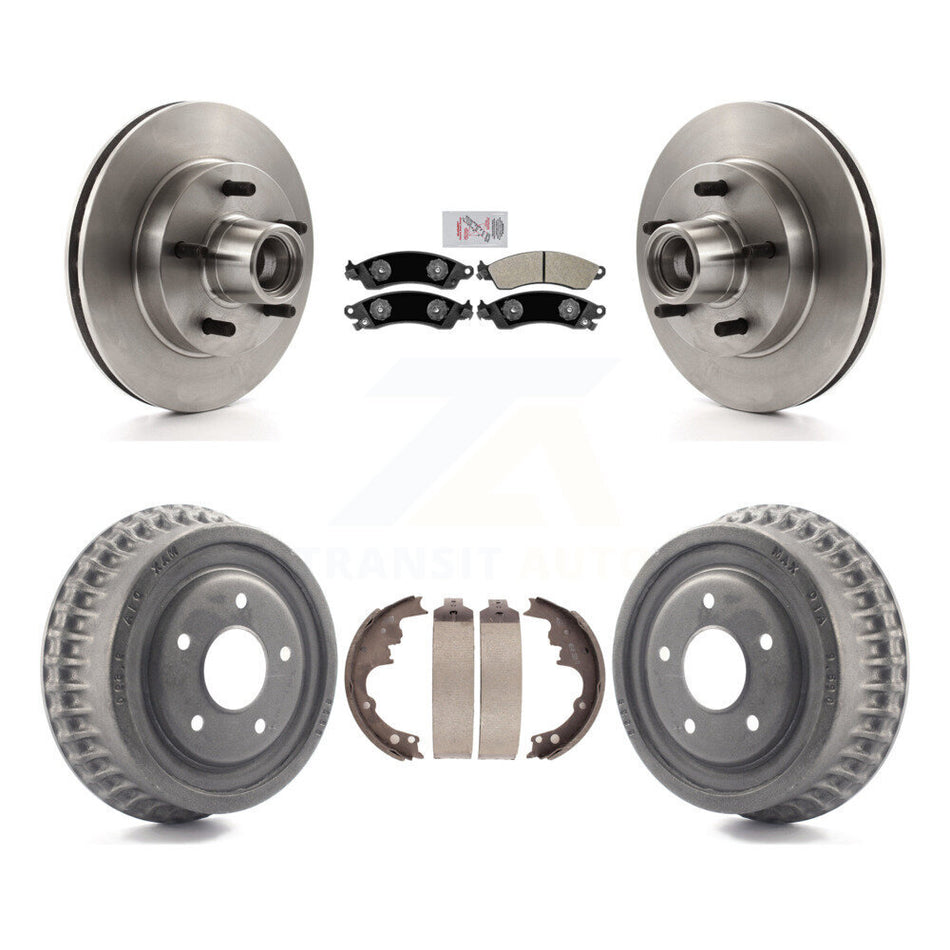 Front Rear Brake Rotor Semi-Metallic Pad & Drum Kit For Chevrolet Camaro Disc rear brakes K8A-105404