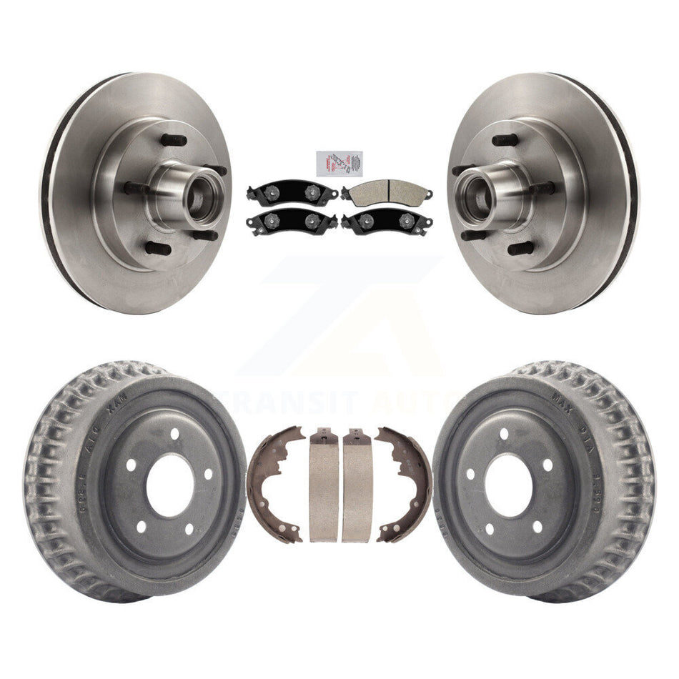 Front Rear Brake Rotor Semi-Metallic Pad & Drum Kit For Chevrolet Camaro Disc rear brakes K8A-105404