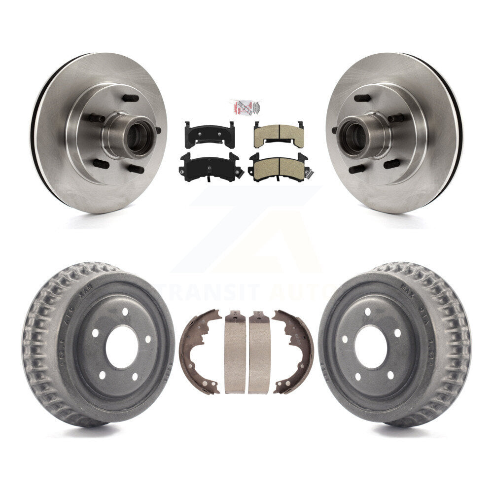 Front Rear Brake Rotor Semi-Metallic Pad Drum Kit For GMC Sonoma Chevrolet S10 Blazer S15 K8A-105405
