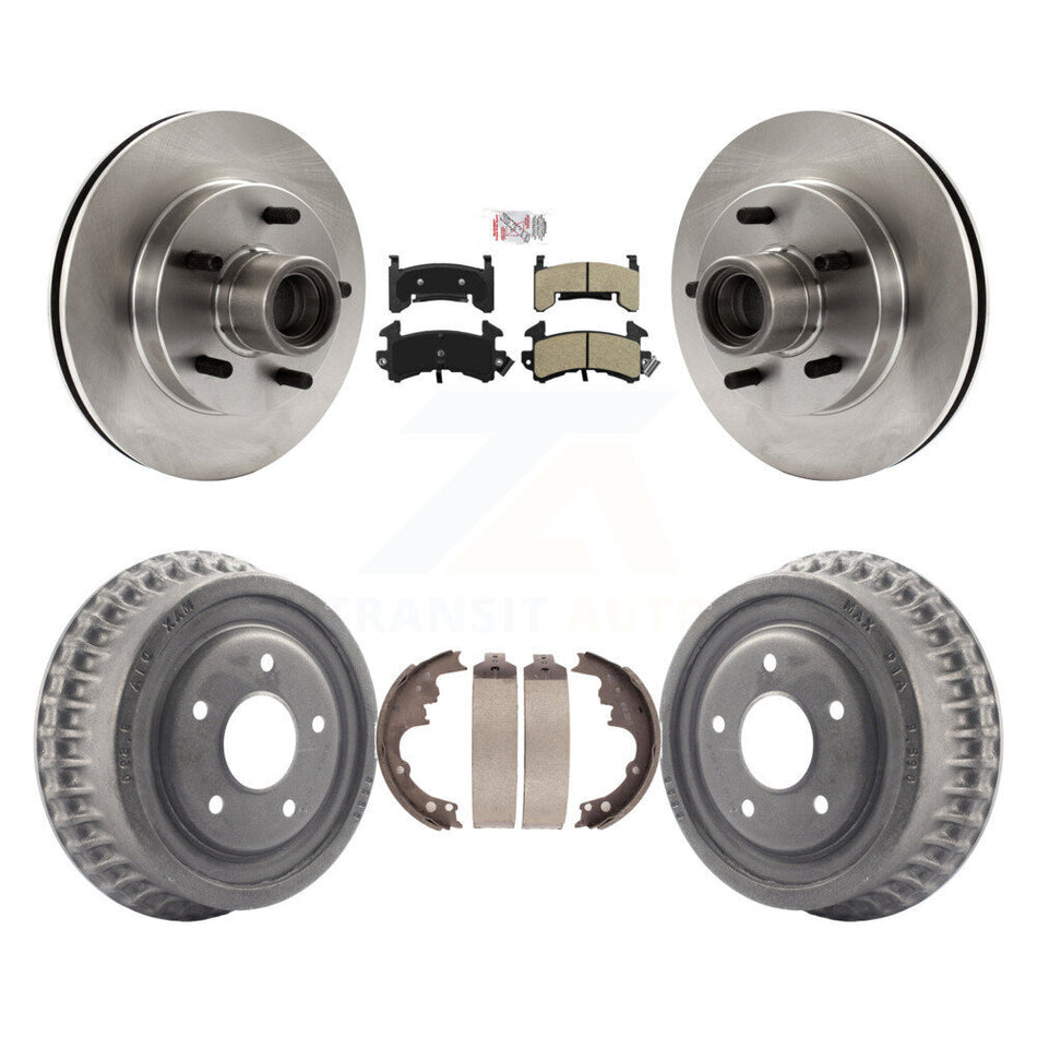 Front Rear Brake Rotor Semi-Metallic Pad Drum Kit For GMC Sonoma Chevrolet S10 Blazer S15 K8A-105405