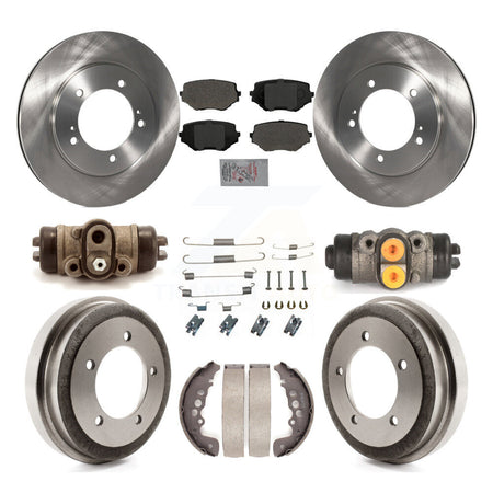 Front Rear Disc Brake Rotors Semi-Metallic Pad And Drum Kit (9Pc) For Suzuki Grand Vitara K8A-105413