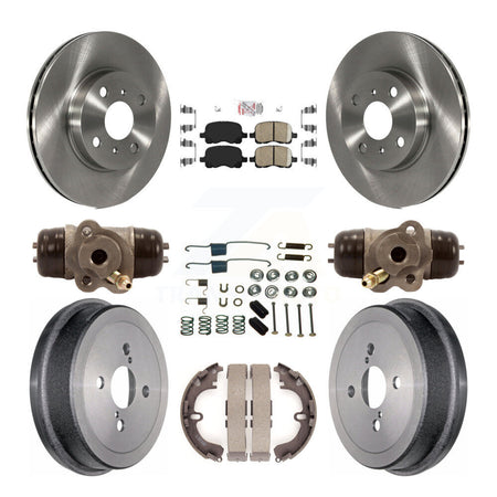Front Rear Disc Brake Rotor Ceramic Pad Drum Kit (9Pc) For Toyota Corolla Chevrolet Prizm K8A-105422