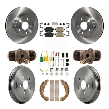 Front Rear Disc Brake Rotors Ceramic Pads And Drum Kit (9Pc) For 2008 Toyota Prius K8A-105434