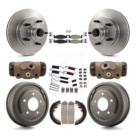 Front Rear Brake Rotors Semi-Metallic Pad & Drum Kit (9Pc) For Ford F-150 E-150 Econoline K8A-105459