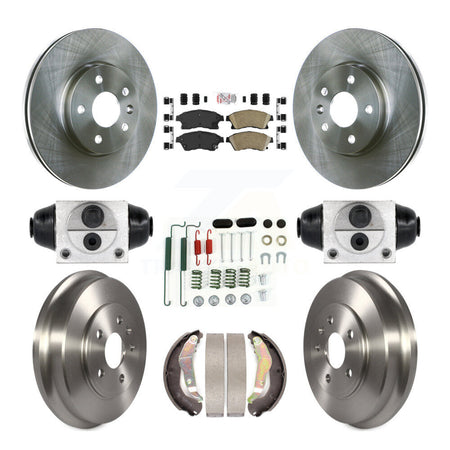 Front Rear Disc Brake Rotors Ceramic Pads And Drum Kit (9Pc) For Chevrolet Sonic K8A-105467