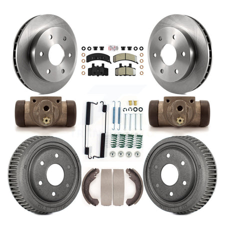 Front Rear Disc Brake Rotors Semi-Metallic Pads And Drum Kit (9Pc) For Chevrolet K1500 K8A-105480