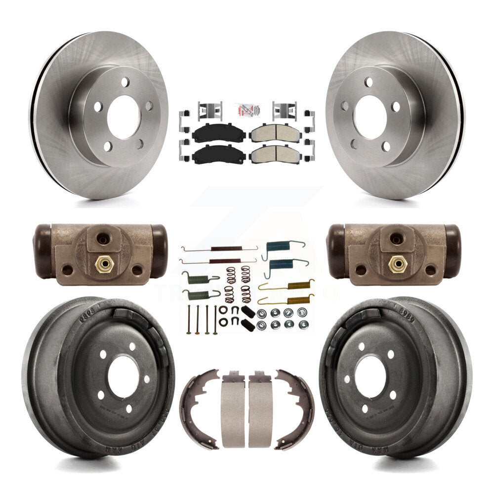 Front Rear Brake Rotor Semi-Metallic Pad Drum Kit (9Pc) For Ford Ranger Mazda B4000 B3000 K8A-105492