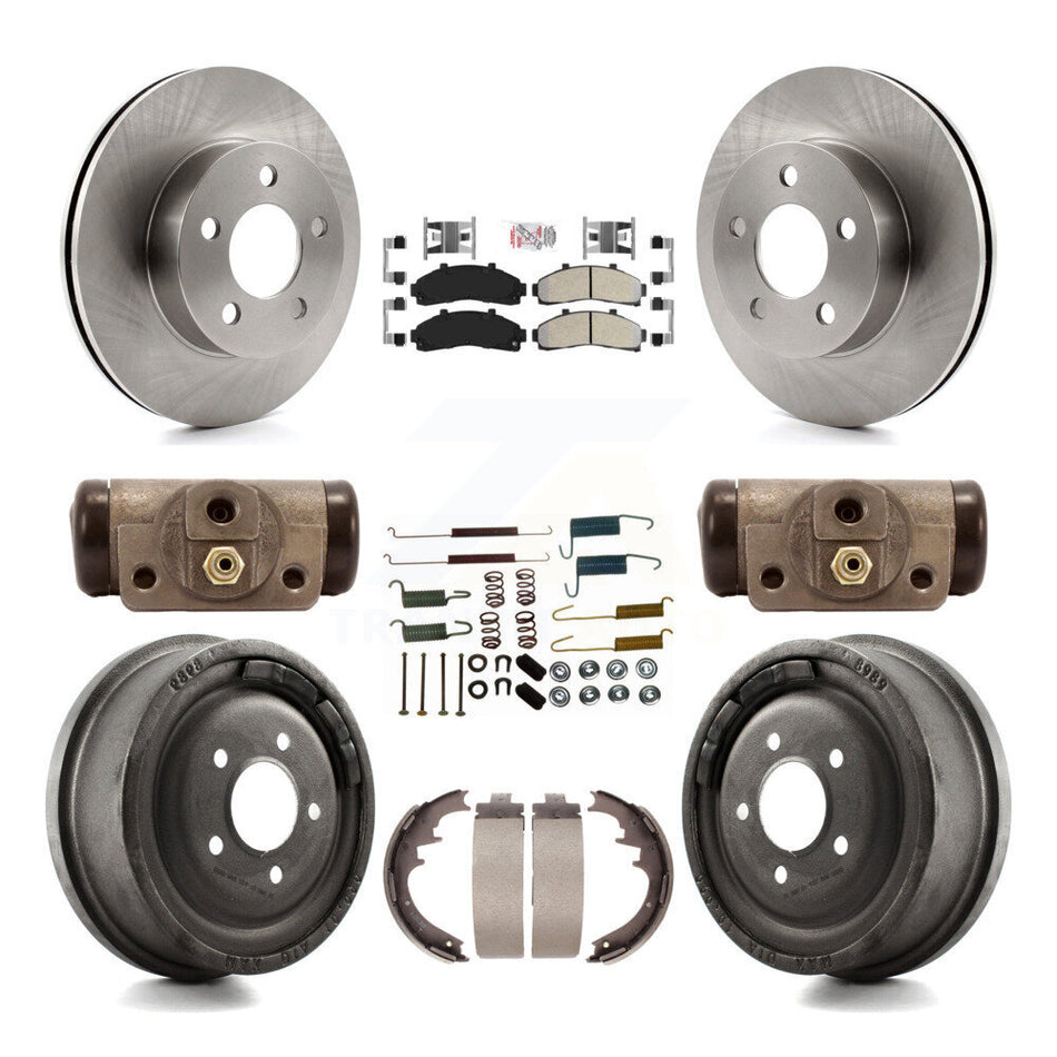 Front Rear Brake Rotor Semi-Metallic Pad Drum Kit (9Pc) For Ford Ranger Mazda B4000 B3000 K8A-105492