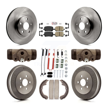 Front Rear Disc Brake Rotor Ceramic Pad And Drum Kit (9Pc) For Pontiac Vibe Toyota Matrix K8A-105511