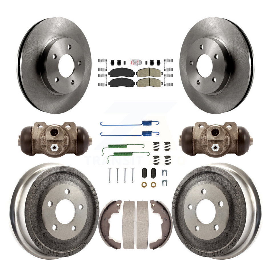 Front Rear Disc Brake Rotor Ceramic Pad & Drum Kit (9Pc) For Chevrolet Equinox Saturn Vue K8A-105526