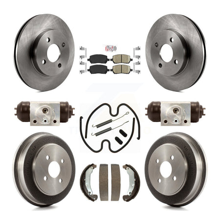 Front Rear Brake Rotor Ceramic Pad Drum Kit (9Pc) For Pontiac Chevrolet Cobalt Saturn Ion K8A-105531