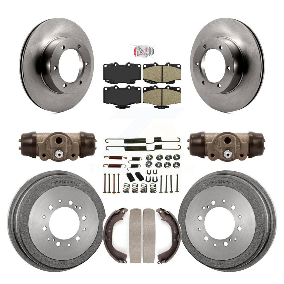 Front Rear Disc Brake Rotors Ceramic Pads And Drum Kit (9Pc) For Toyota Pickup 4Runner K8A-105554