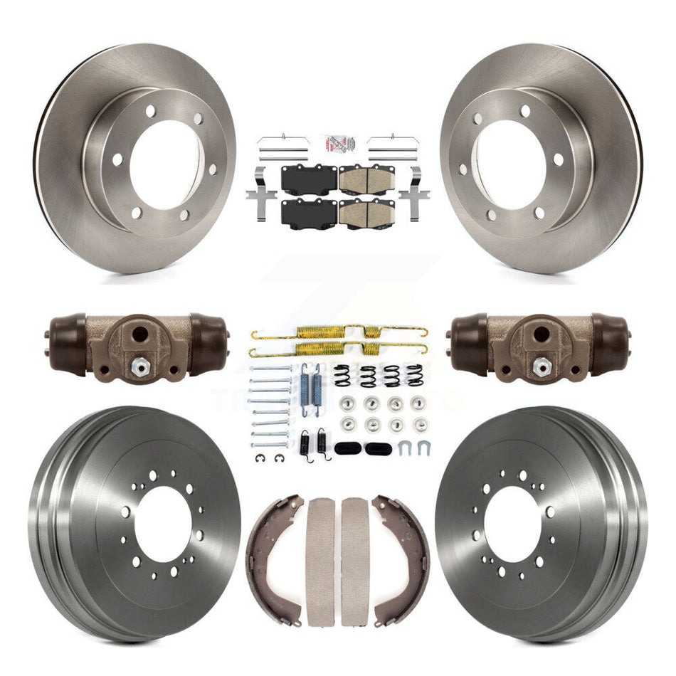 Front Rear Disc Brake Rotors Ceramic Pads And Drum Kit (9Pc) For Toyota Tacoma K8A-105558