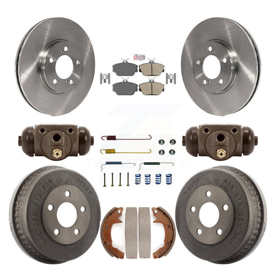 Front Rear Disc Brake Rotors Ceramic Pad And Drum Kit (9Pc) For Ford Taurus Mercury Sable K8A-105560