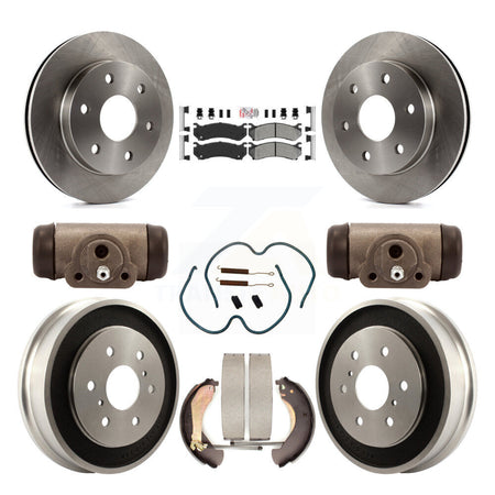 Front Rear Brake Rotors Semi-Metallic Pad Drum Kit (9Pc) For Chevrolet Silverado 1500 GMC K8A-105569