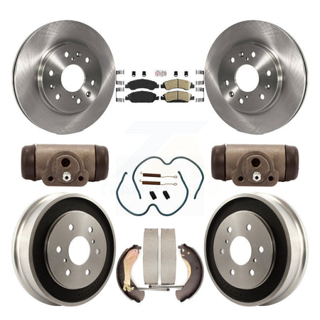 Front Rear Brake Rotor Ceramic Pad Drum Kit (9Pc) For Chevrolet Silverado 1500 GMC Sierra K8A-105575