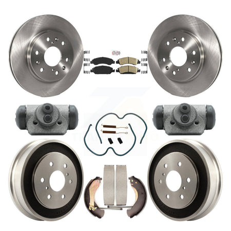 Front Rear Brake Rotor Ceramic Pad Drum Kit (9Pc) For Chevrolet Silverado 1500 GMC Sierra K8A-105578