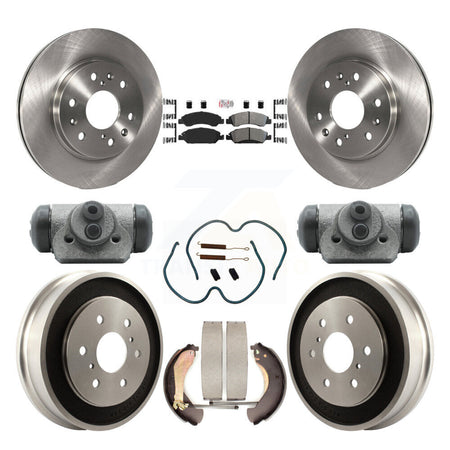 Front Rear Brake Rotors Semi-Metallic Pad Drum Kit (9Pc) For Chevrolet Silverado 1500 GMC K8A-105580