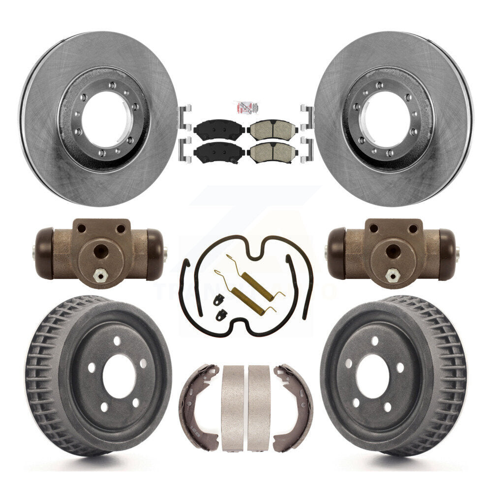 Front Rear Brake Rotor Ceramic Pad & Drum Kit (9Pc) For Pontiac Montana Chevrolet Venture K8A-105591