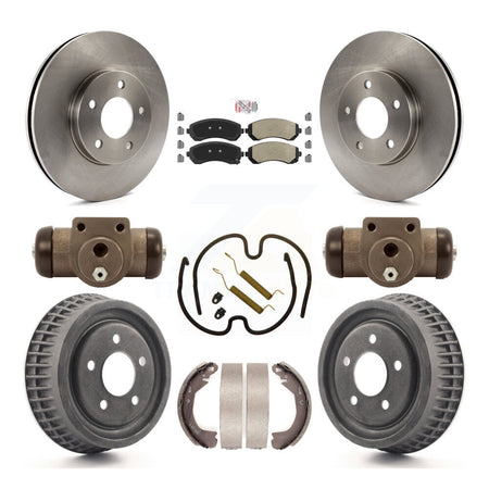 Front Rear Brake Rotor Semi-Metallic Pad And Drum Kit (9Pc) For Pontiac Montana Chevrolet K8A-105593