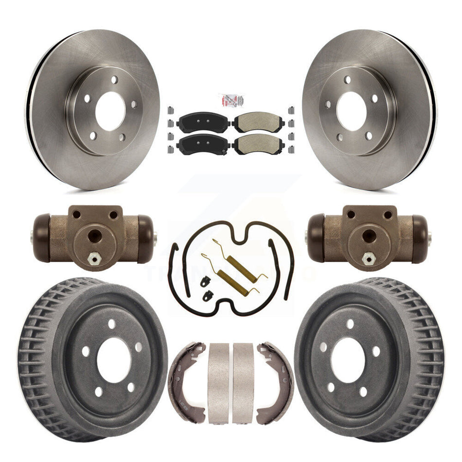 Front Rear Brake Rotor Semi-Metallic Pad And Drum Kit (9Pc) For Pontiac Montana Chevrolet K8A-105593