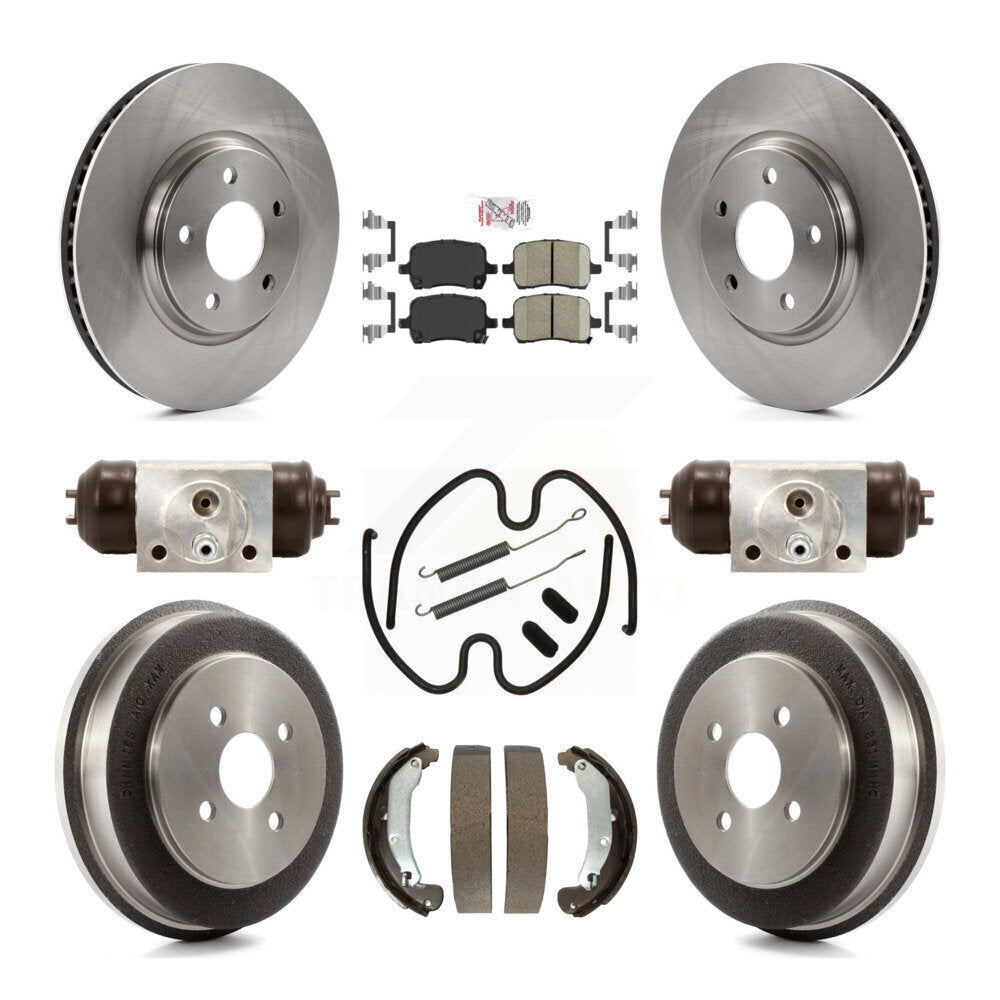 Front Rear Disc Brake Rotors Ceramic Pads And Drum Kit (9Pc) For Pontiac Pursuit K8A-105602
