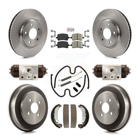 Front Rear Disc Brake Rotors Ceramic Pads And Drum Kit (9Pc) For Pontiac Pursuit K8A-105602