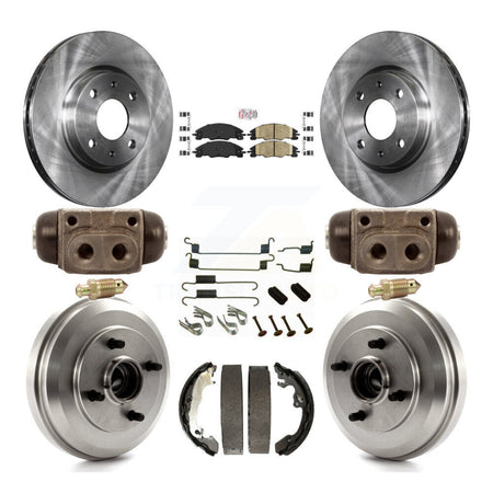 Front Rear Disc Brake Rotors Ceramic Pads And Drum Kit (9Pc) For Ford Focus K8A-105619