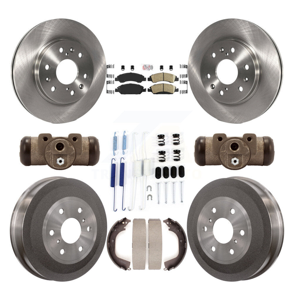 Front Rear Brake Rotor Ceramic Pad Drum Kit (9Pc) For GMC Sierra 1500 Chevrolet Silverado K8A-105620