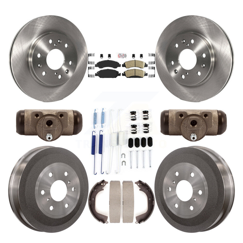 Front Rear Brake Rotor Ceramic Pad Drum Kit (9Pc) For GMC Sierra 1500 Chevrolet Silverado K8A-105621
