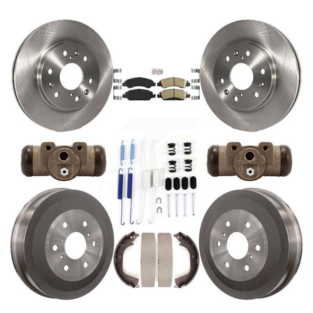 Front Rear Brake Rotor Ceramic Pad Drum Kit (9Pc) For GMC Sierra 1500 Chevrolet Silverado K8A-105622