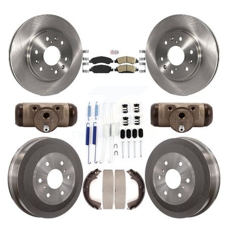 Front Rear Brake Rotor Ceramic Pad Drum Kit (9Pc) For GMC Sierra 1500 Chevrolet Silverado K8A-105623