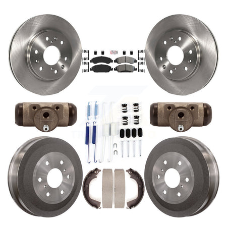 Front Rear Brake Rotor Semi-Metallic Pad And Drum Kit (9Pc) For GMC Sierra 1500 Chevrolet K8A-105625