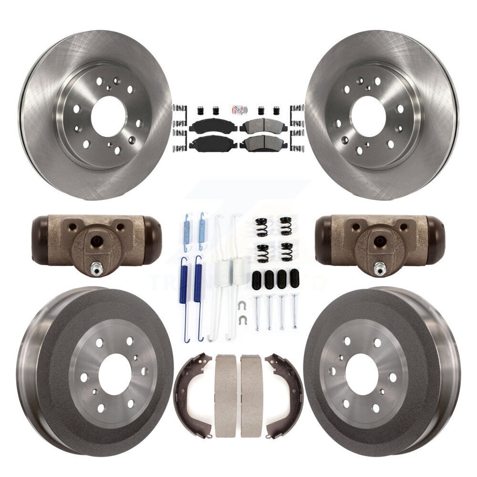 Front Rear Brake Rotor Semi-Metallic Pad And Drum Kit (9Pc) For GMC Sierra 1500 Chevrolet K8A-105625