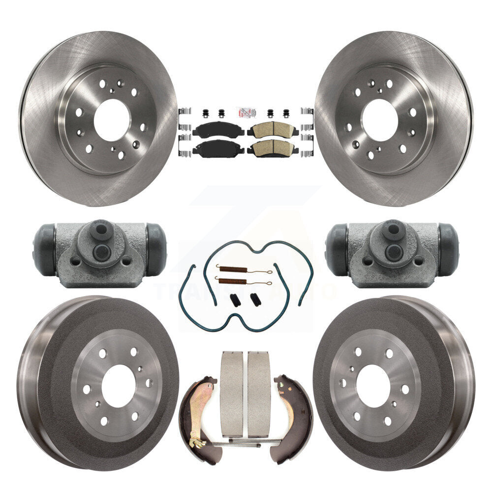 Front Rear Brake Rotor Ceramic Pad Drum Kit (9Pc) For Chevrolet Silverado 1500 GMC Sierra K8A-105627