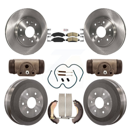 Front Rear Brake Rotor Ceramic Pad Drum Kit (9Pc) For Chevrolet Silverado 1500 GMC Sierra K8A-105628