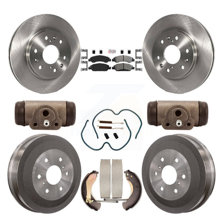 Front Rear Brake Rotors Semi-Metallic Pad Drum Kit (9Pc) For Chevrolet Silverado 1500 GMC K8A-105630