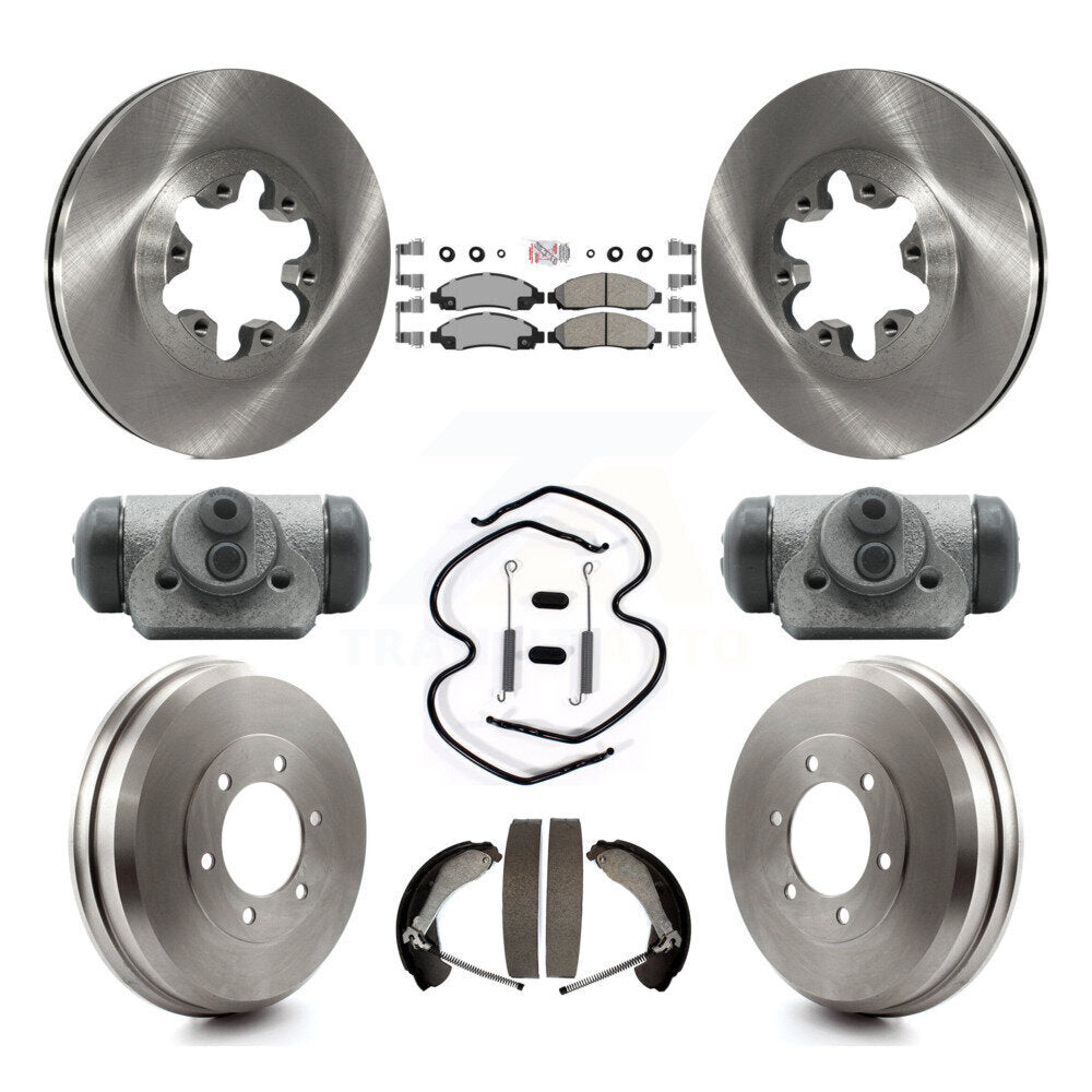 Front Rear Brake Rotor Ceramic Pad Drum Kit (9Pc) For Chevrolet Colorado GMC Canyon Isuzu K8A-105638