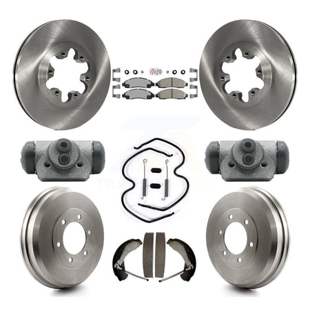 Front Rear Brake Rotor Ceramic Pad Drum Kit (9Pc) For Chevrolet Colorado GMC Canyon Isuzu K8A-105638