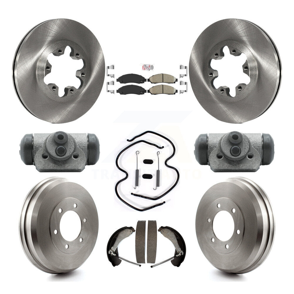Front Rear Brake Rotor Ceramic Pad Drum Kit (9Pc) For Chevrolet Colorado GMC Canyon Isuzu K8A-105639