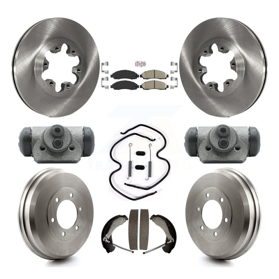 Front Rear Brake Rotor Ceramic Pad Drum Kit (9Pc) For Chevrolet Colorado GMC Canyon Isuzu K8A-105639