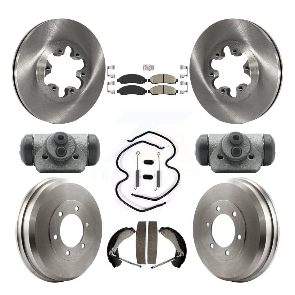Front Rear Brake Rotor Ceramic Pad Drum Kit (9Pc) For Chevrolet Colorado GMC Canyon Isuzu K8A-105639