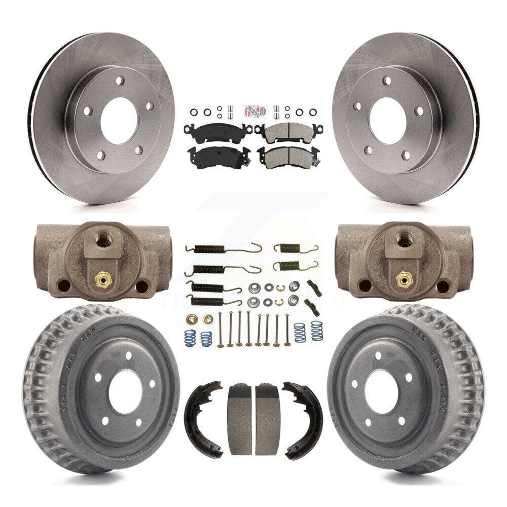 Front Rear Disc Brake Rotors Semi-Metallic Pads And Drum Kit (9Pc) For GMC Jimmy K8A-105646