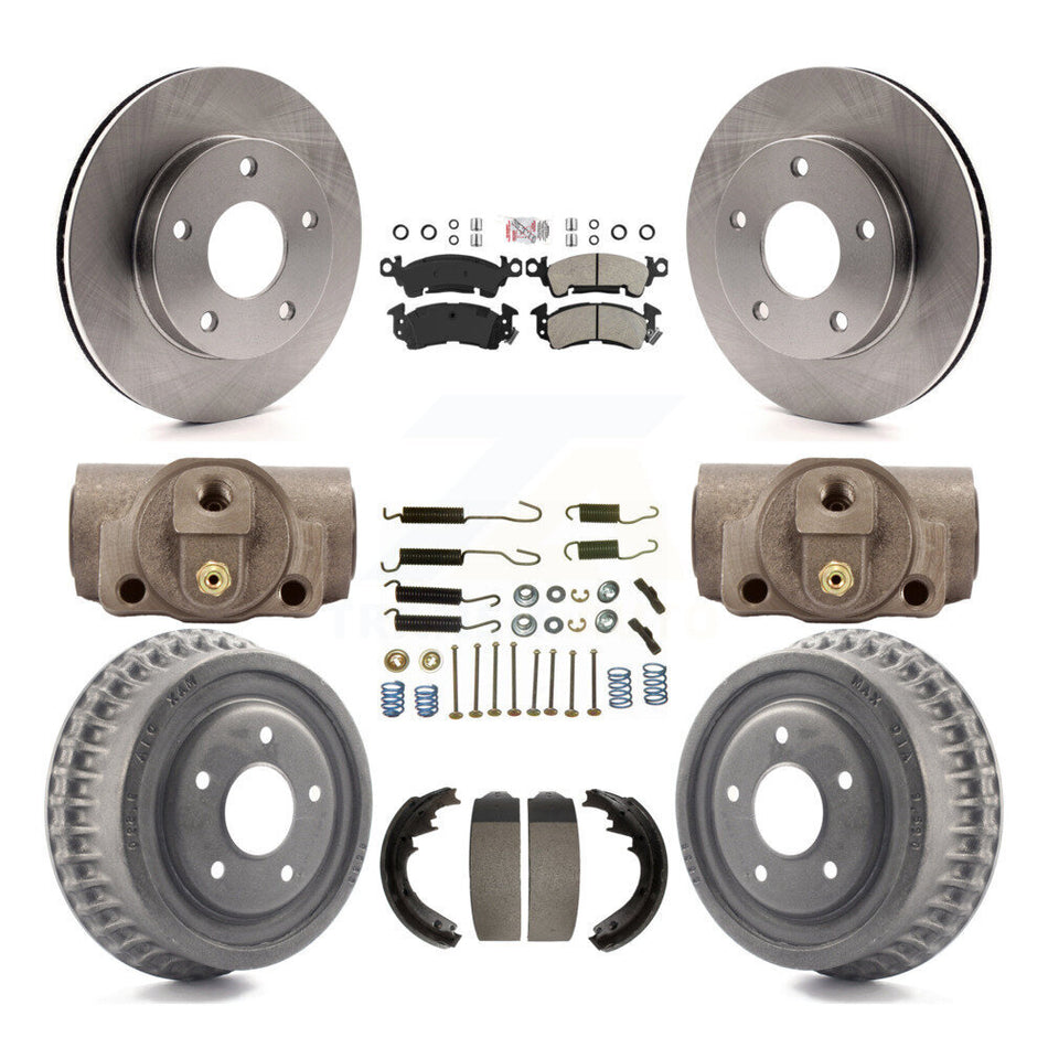 Front Rear Disc Brake Rotors Semi-Metallic Pads And Drum Kit (9Pc) For GMC Jimmy K8A-105646