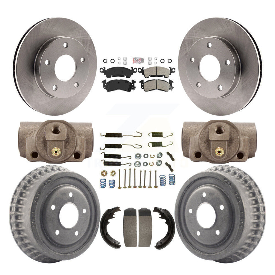 Front Rear Disc Brake Rotors Semi-Metallic Pads And Drum Kit (9Pc) For GMC Jimmy K8A-105646