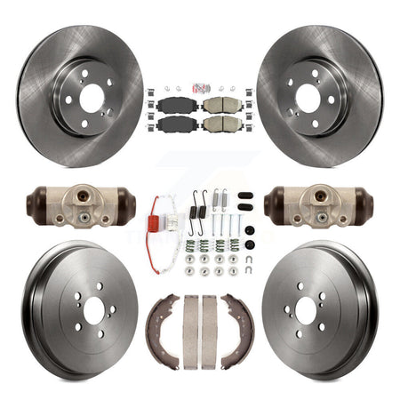 Front Rear Disc Brake Rotors Ceramic Pads And Drum Kit (9Pc) For 2009-2013 Toyota Corolla K8A-105648