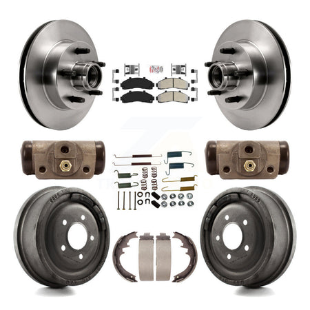 Front Rear Brake Rotor Semi-Metallic Pad Drum Kit (9Pc) For Ford Ranger Mazda B4000 B3000 K8A-105658